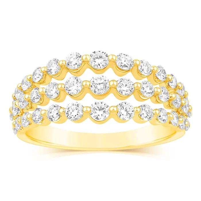 Luminesce Lab Grown Diamond 1 Carat Dress Ring in 9ct Yellow Gold