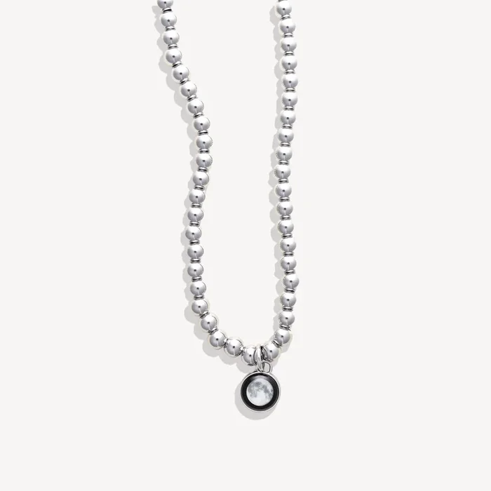 Luxe Steel Beaded Necklace
