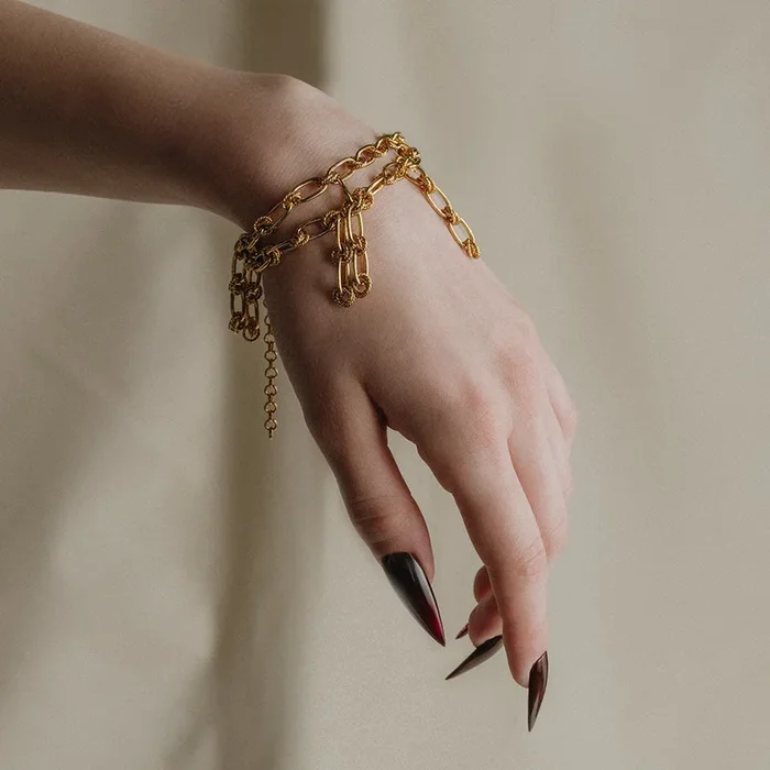 MABEL. Twisted Rope Chain Bracelet – Gold