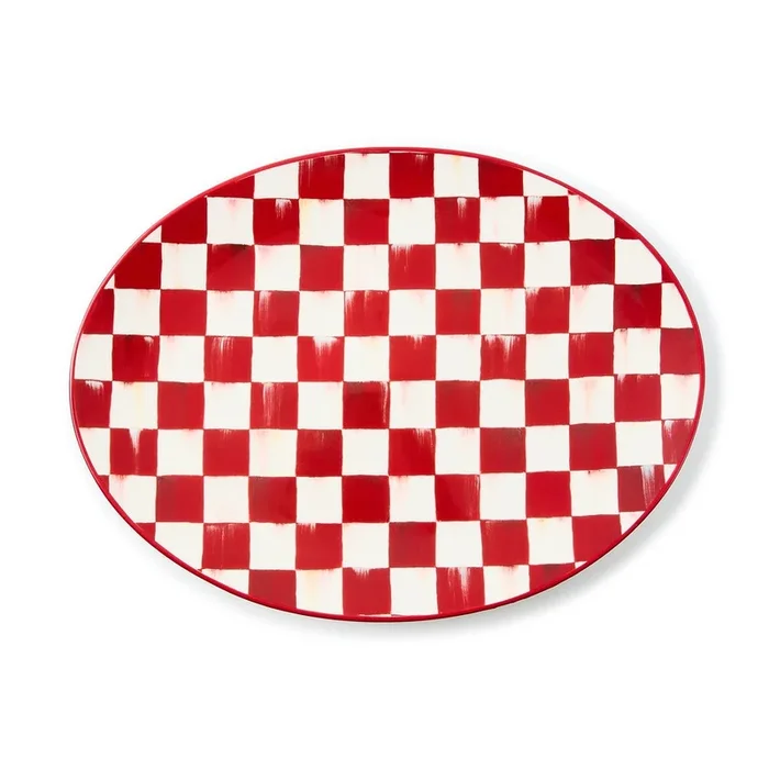 MacKenzie-Childs Cherry Check Serving Platter