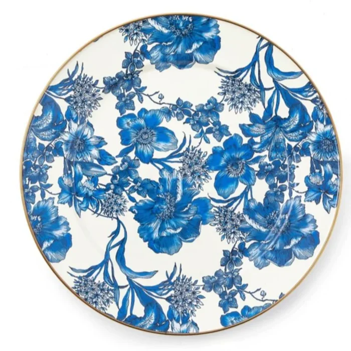 MacKenzie-Childs English Garden Enamel Charger/Plate – Royal