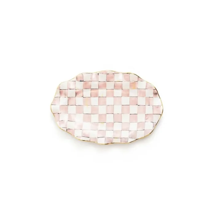 MacKenzie-Childs Rosy Check Ceramic Serving Platter