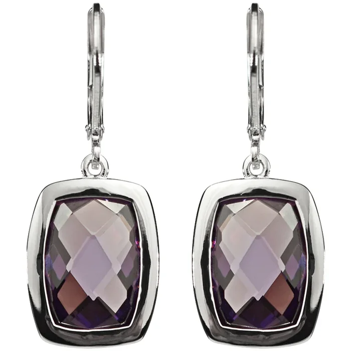 Magic Moments Estate Leverback Earrings (Sterling Silvertone)