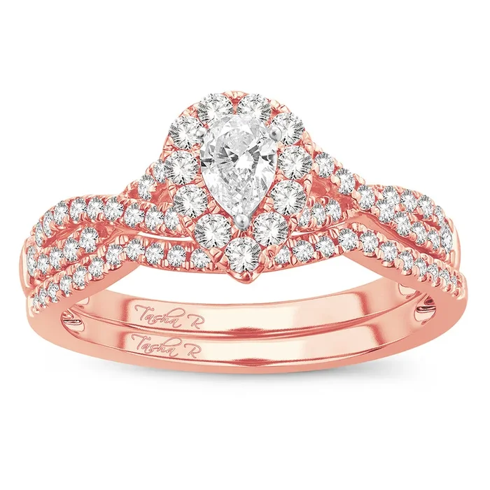 Magnifcnet 14K 0.75 Fancy Cut Bridal
