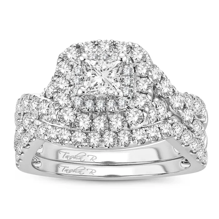 Magnifcnet 14K 1.51ct Diamond Bridal Ring