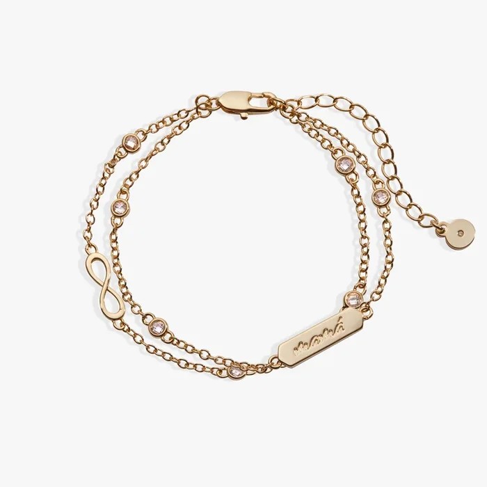 Mamá Infinity Chain Double Strand Bracelet
