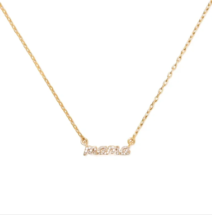 Mama Said Pave Pendant Necklace