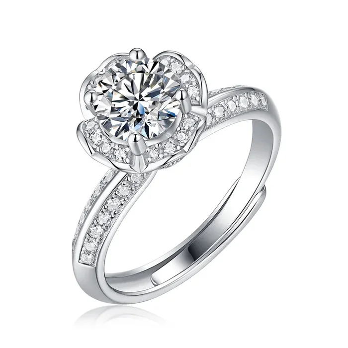 Margot Tulip Pave Couture Adjustable Ring