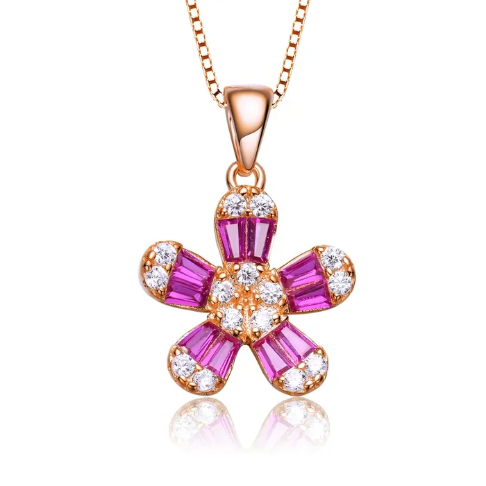 Marie Classic Flower Pendant Necklace