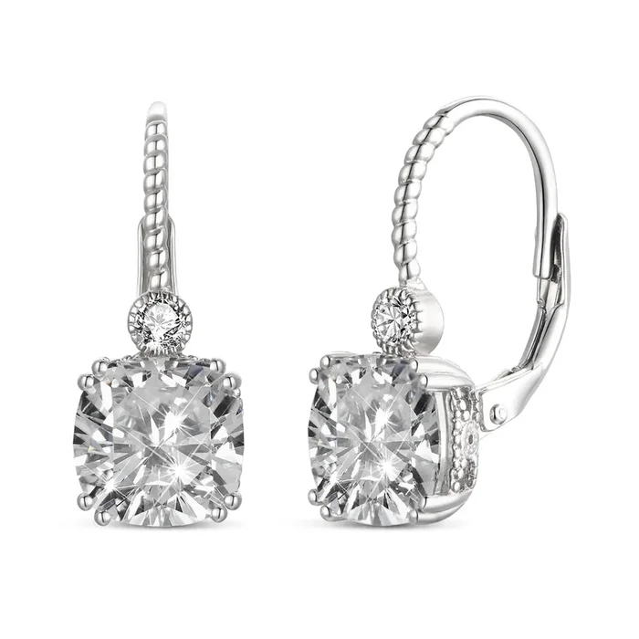 Marie Zirconia Leverback Drop Earrings