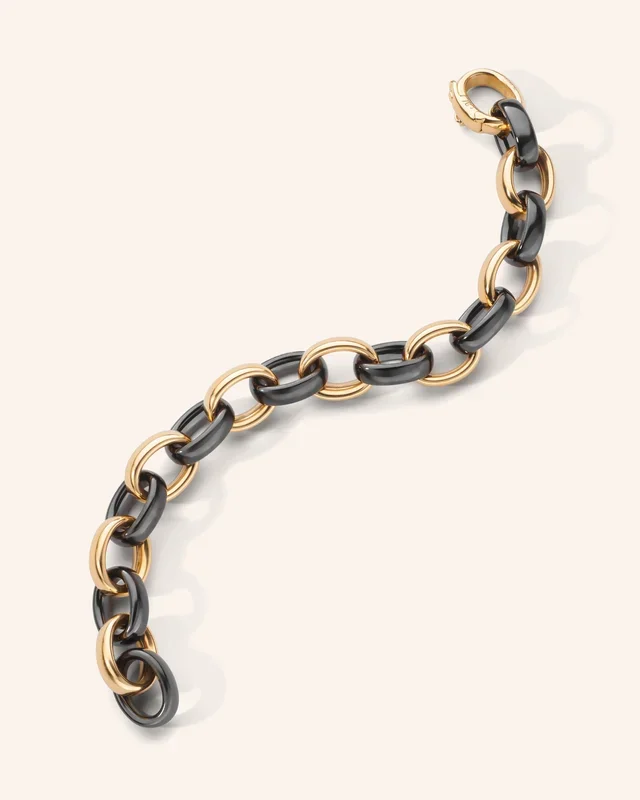Marilyn Black Ceramic Link Bracelet