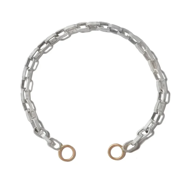 Marla Aaron Polished Silver Biker Chain Bracelet 6.5″