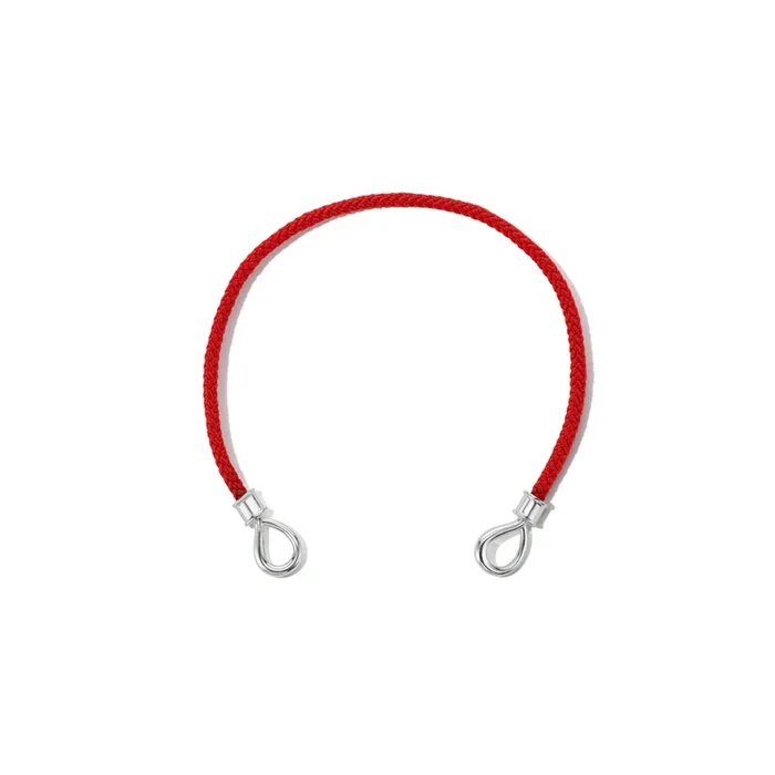 Marla Aaron Silver Red String Project Bracelet 7.5″