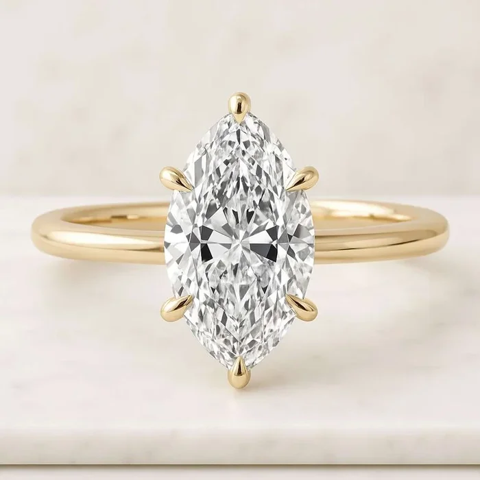 Marquise Cut Solitaire Engagement Ring For Someone Special