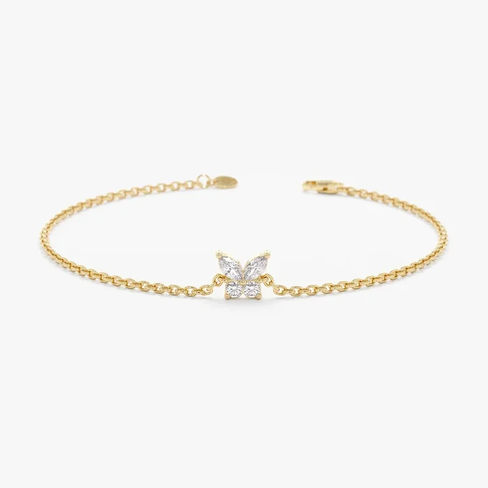 Marquise Diamonds Butterfly Bracelet, Mariposa