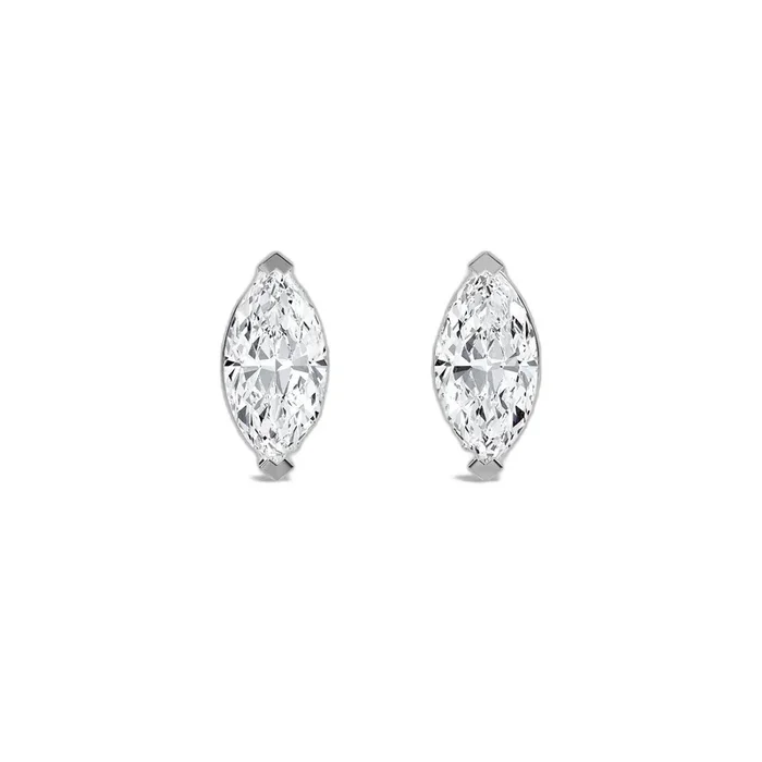 Marquise Lab Grown 2 Prong Studs