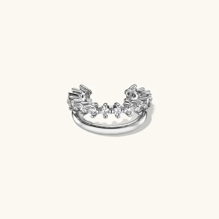 Marquise Layered Ear Cuff Silver