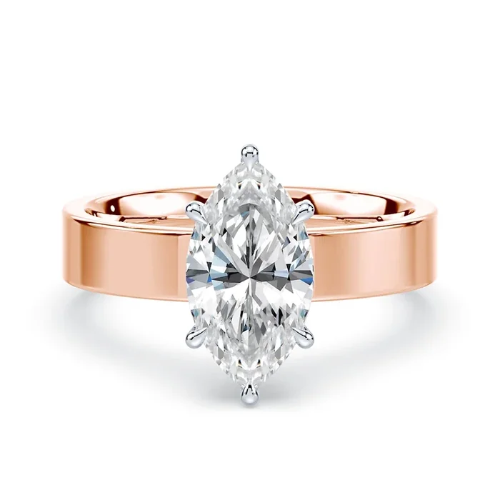 Marquise Low Profile Wide Solitaire
