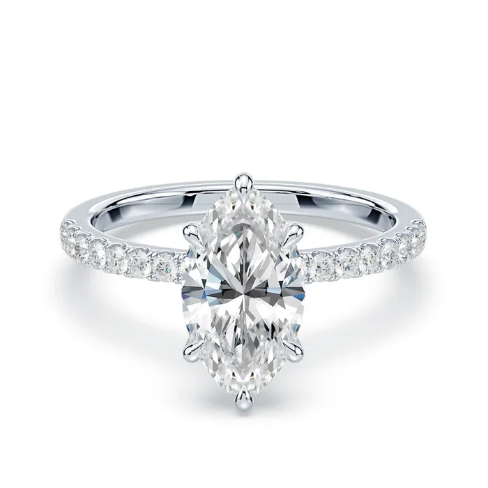 Marquise Pave Engagement Ring