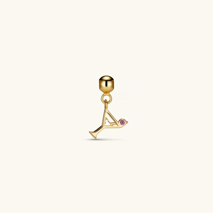 Martini Charm Gold