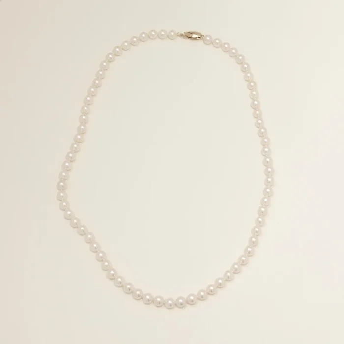 Mastoloni Cultured Akoya Pearl Strand Necklace in 14kt Yellow Gold (5.5-6mm pearls)