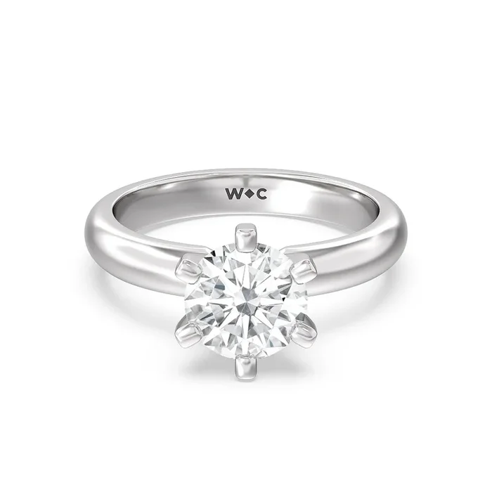 Maxi Classic Six Prong Solitaire Diamond Engagement Ring