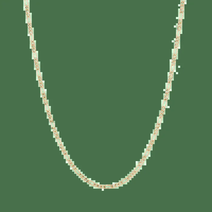 Medium Gold Figaro Chain Necklace