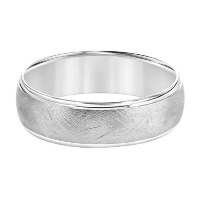 Men’s 14k Gold 7mm Carved Wedding Band