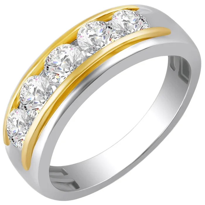 Men’s 2ctw Lab Grown Diamond Two-Tone Band