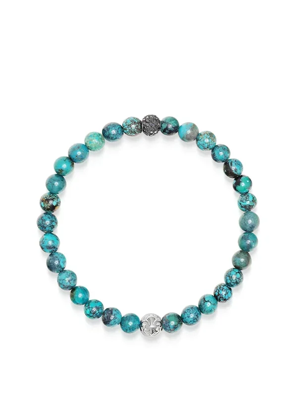 Men’s Black Diamond Wristband with Bali Turquoise