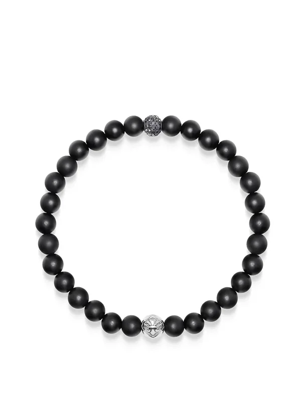 Men’s Black Diamond Wristband with Onyx