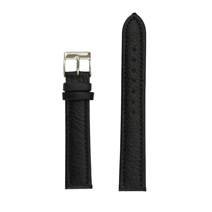 Men’s Genuine Smooth Leather Watch Band – Black