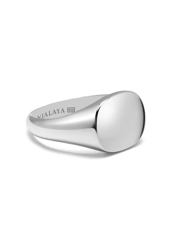 Men’s Rectangle Sterling Silver Signet Ring