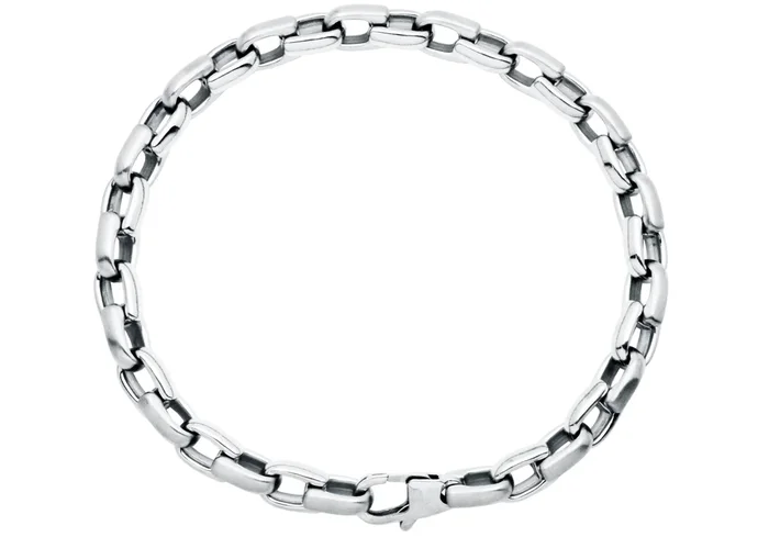 Mens 6mm Stainless Steel Link Chain Bracelet