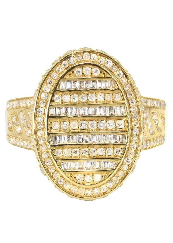 Mens Baguette Diamond Pinky Ring | 1.19 Carats | 7.8 Grams