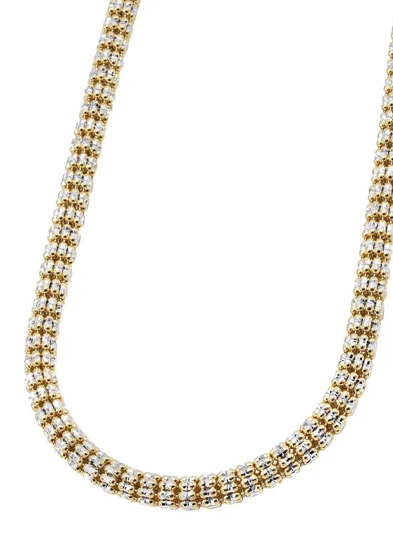 Mens Ice Chain 10K Yellow Gold