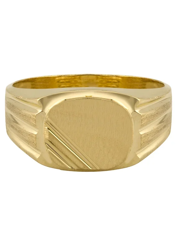 Mens Signet Ring – 10K Gold | 4 Grams