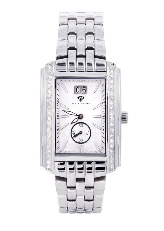 Mens White Gold Tone Diamond Watch | Appx. 1.51 Carats