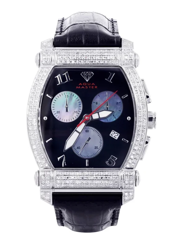 Mens White Gold Tone Diamond Watch | Appx. 2.51 Carats