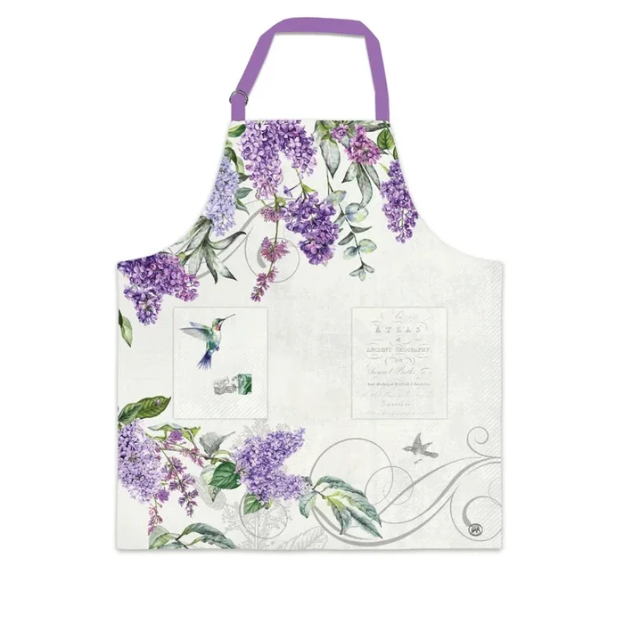 Michel Design French Lilacs Apron with Pockets