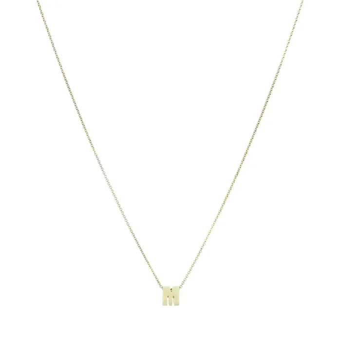 Micro “M” Pendant Necklace