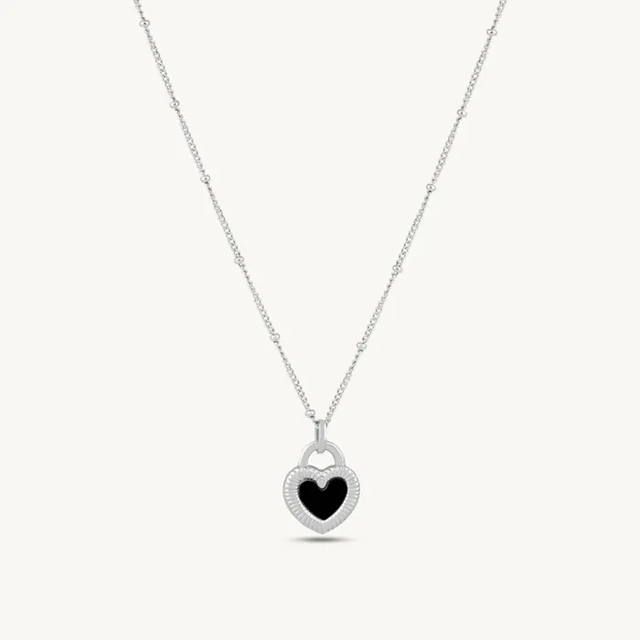 Midnight Halo Heart Necklace