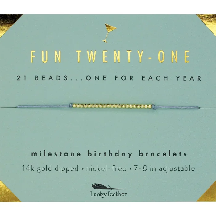Milestone Birthday Bracelet – Fun Twenty-One