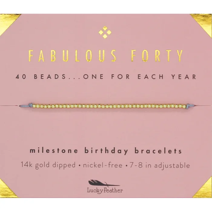 Milestone Birthday Bundle – 40th Birthday Bracelet & Zodiac Necklace