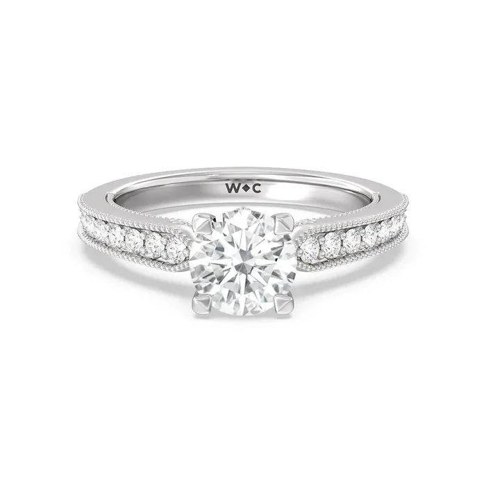 Milgrain Hidden Accent Engagement Ring – Home Preview