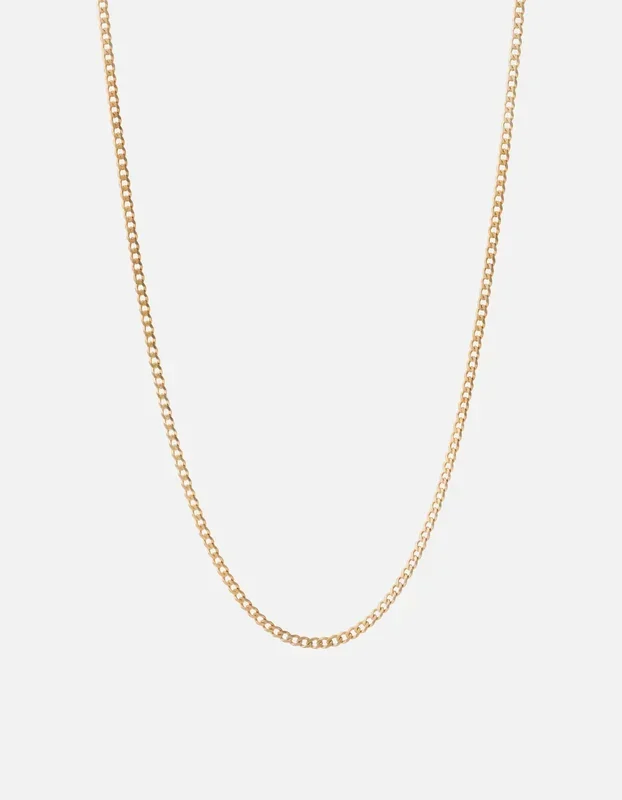 Mini 3mm Chain Necklace, 14k Gold