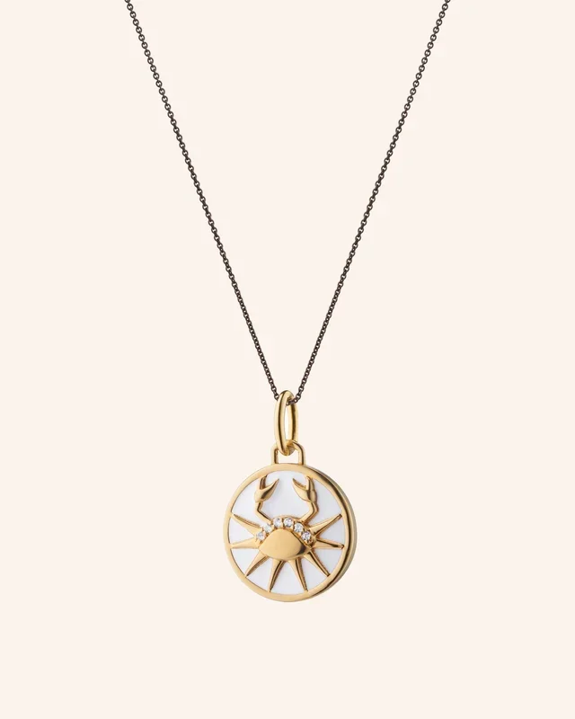 Mini “Cancer” Enamel Vermeil Charm