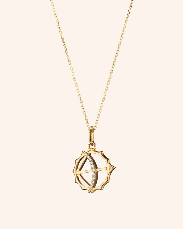 Mini “Strength” Apollo Necklace with Diamonds