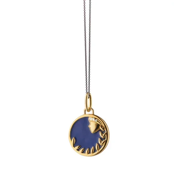 Mini “Virgo” Enamel Vermeil Charm