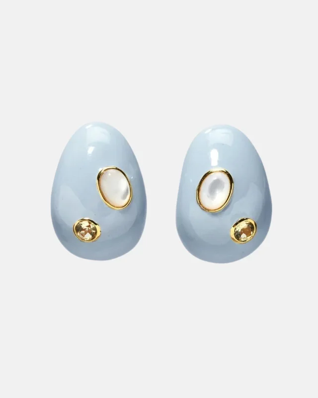 Mini Arp Earrings in Studded Mist